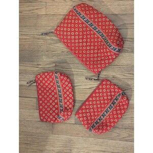Three VERA BRADLEY AMERICANA COSMETIC BAGS- VERY RARE - USED